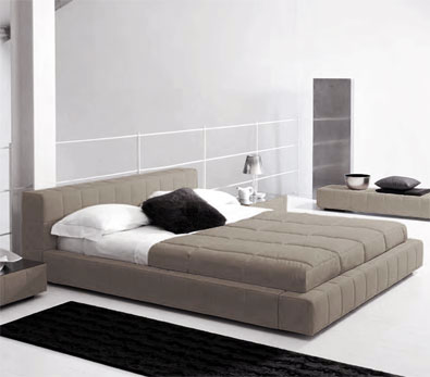 Modern Bed, Bonaldo Squaring Basso Bed